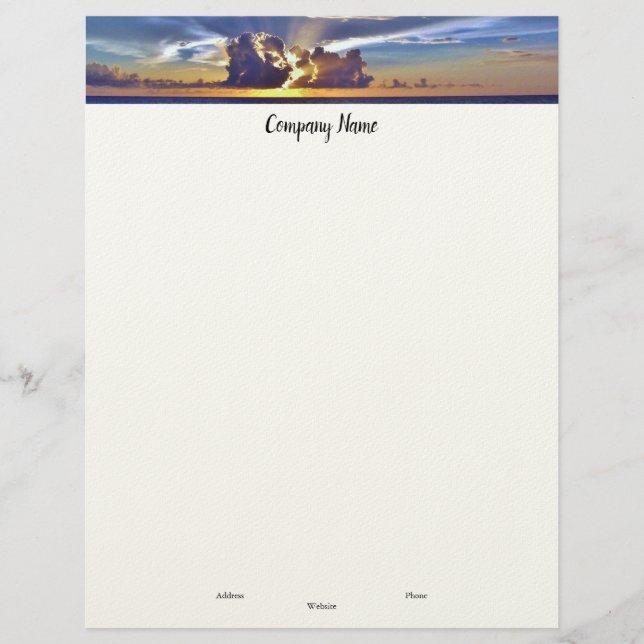 Beach Sunset Letterhead Brevhuvud (Framsida)