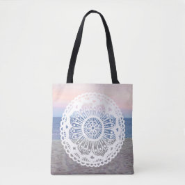 Beach Sunset Mandala Tygkasse