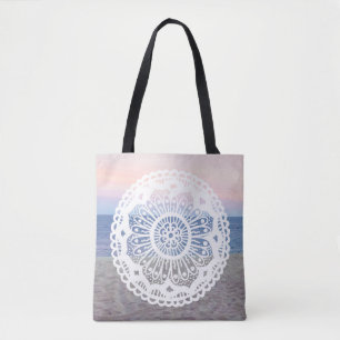Beach Sunset Mandala Tygkasse