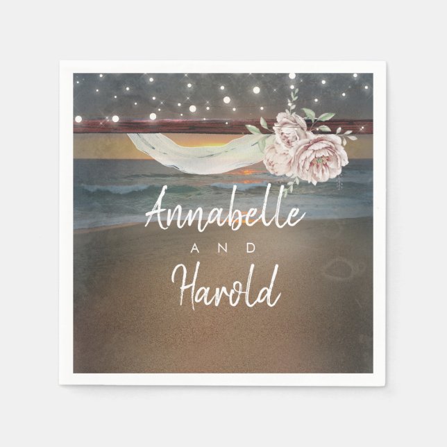 Beach Sunset Pappersservett (Framsidan)