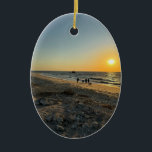 Beach Sunset Photo Ornament<br><div class="desc">Beach Sunset Photo Ornament</div>
