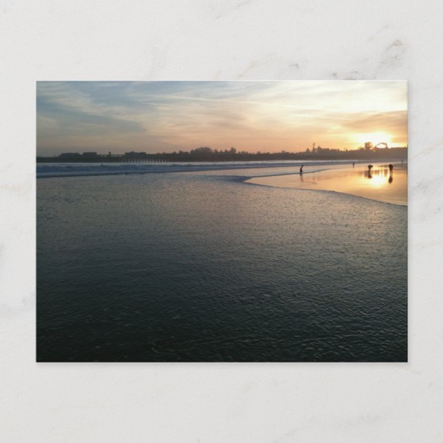 Beach Sunset, Santa Cruz, CA Vykort (Framsida)