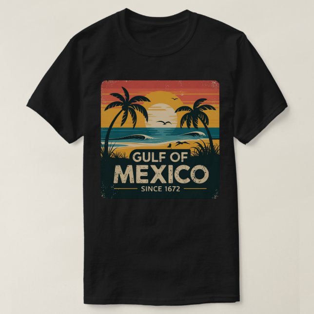 Beach Sunset Shirt Tropical Getaway Bukt i Mexiko T Shirt (Design framsida)