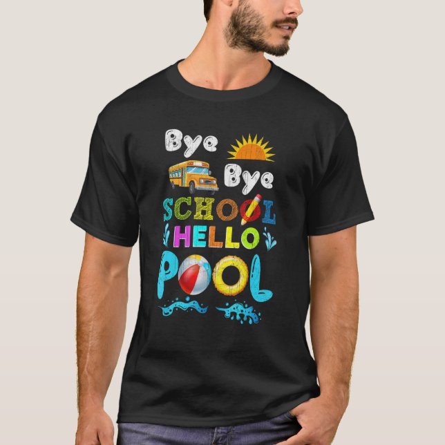 Beach Sunset Summer End School Year Adjö School He T Shirt (Framsida)