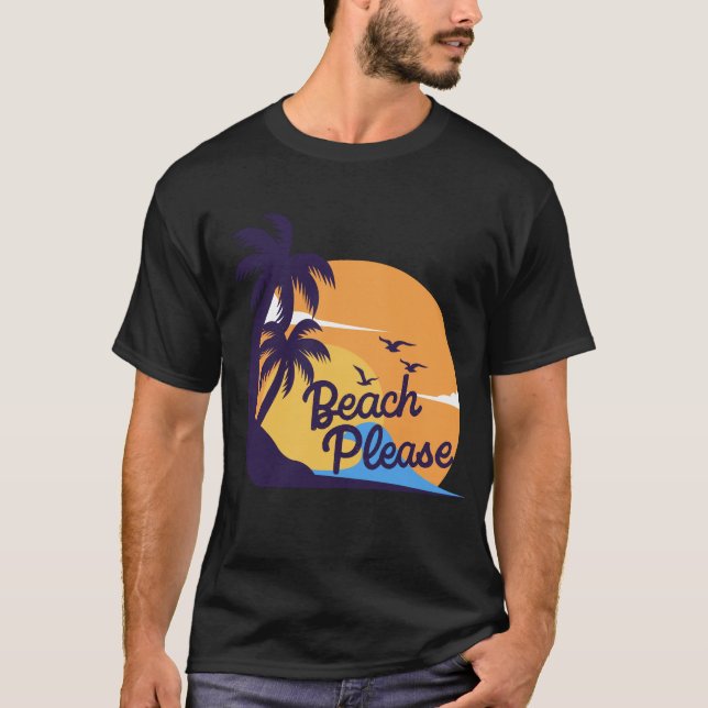 Beach Sunset Vibes | Sommar Tropical T-Shirt (Framsida)