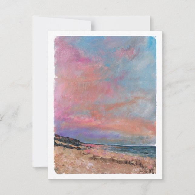 Beach Sunset Watercolor Note (Framsida)