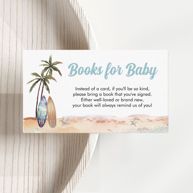 Beach Surfa Boot Bokar for Baby Shower Tilläggskort (Skapare uppladdad)
