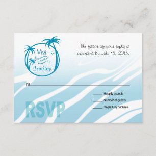 Beach Surfa Handflatan Logotyp OSA blå Kort