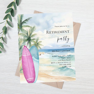 Beach surfboard pension-partiinbjudan