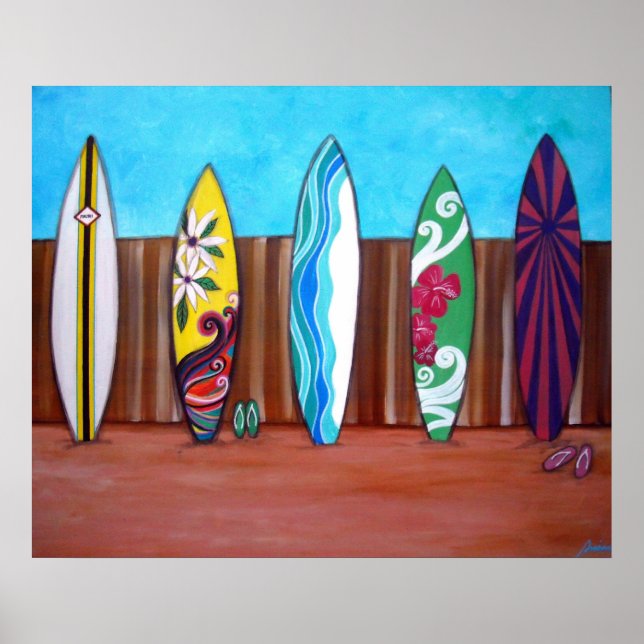 BEACH SURFBOARDS POSTER (Framsidan)