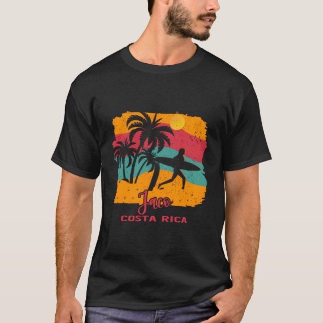 Beach Surfing Jaco Costa Rica T Shirt (Framsida)