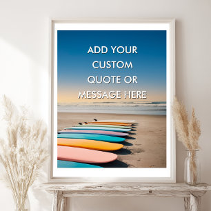 Beach Surfing-Skapa Din Egen Motiverande Poster