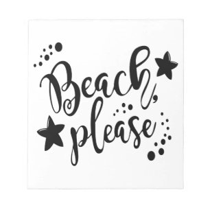 Beach, tack anteckningsblock
