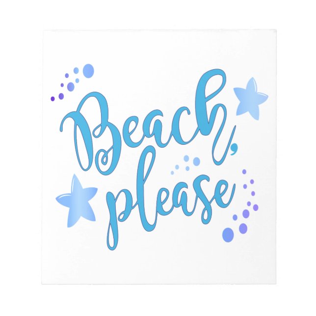Beach, tack anteckningsblock (Framsida)