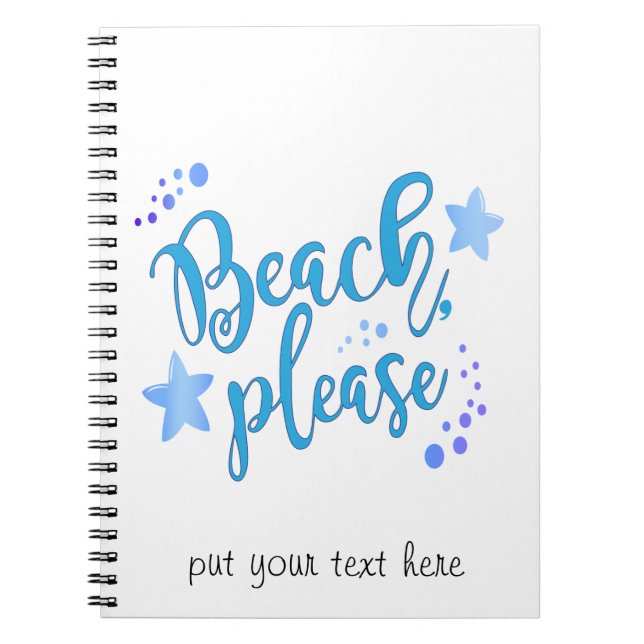 Beach, tack anteckningsbok (Framsidan)