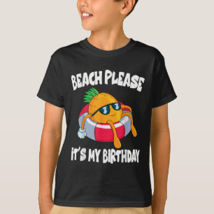 Beach, tack för min födelsedag, ynklig frukt av an t shirt