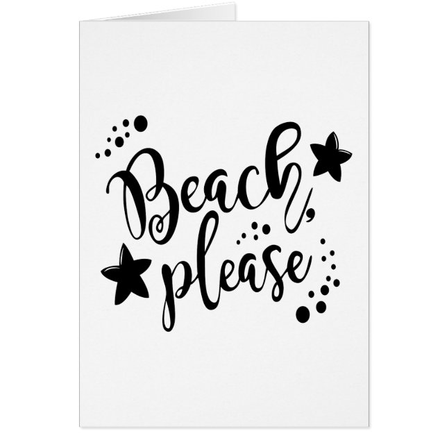 Beach, tack hälsningskort (Framsidan)