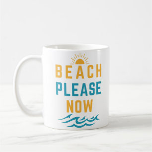 Beach, tack kaffemugg