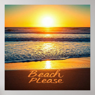 Beach, tack poster