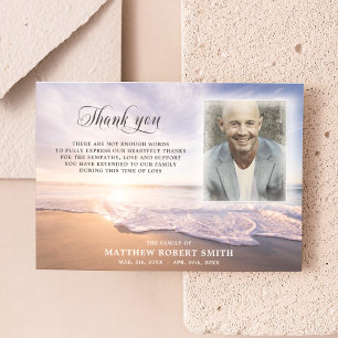 Beach Tack Sympathy Funeral Memorial PHOTO Kort