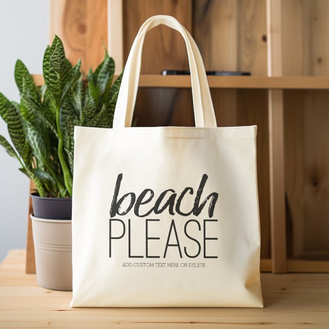 Beach, tack tygkasse (Beach Please Personalized Tote Bag)