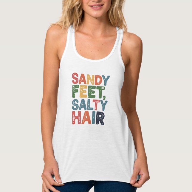 Beach-Tanktop Linne Med Racerback (Framsida)
