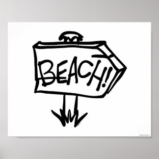 Beach-tecken Poster