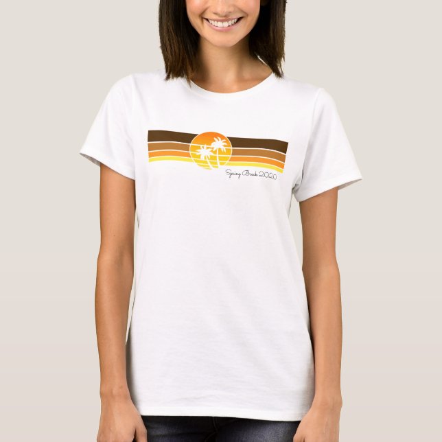 Beach-tema Dam överst T Shirt (Framsida)