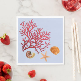 Beach-temapartyets pappra blöjor pappersservett