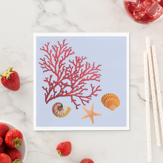 Beach-temapartyets pappra blöjor pappersservett (Insitu)