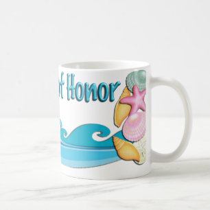 Beach-temat Maid of honor-presentkaffe mugg, kopp