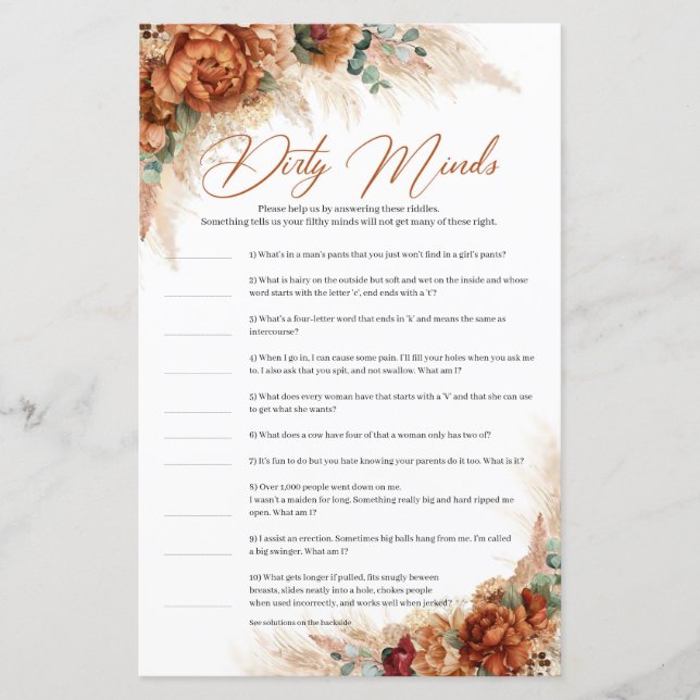 Beach terracotta kopparpeonies pampas Dirty Minds (Framsida)