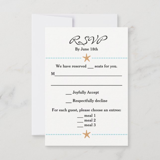 Beach-testade OSA kort med/Starfish-accenter (Framsida)