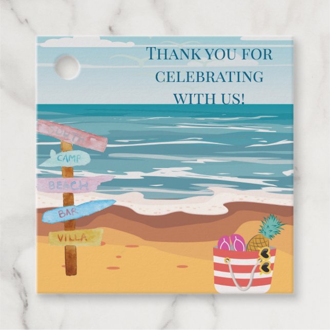 Beach Thars Gåvor Etiketter (Framsida)
