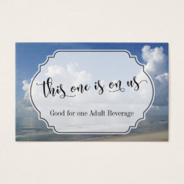 Beach-Thated Bröllop Drink Biljett