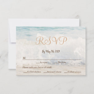 Beach Thated Seaside/Oceanside Bröllop OSA Kort