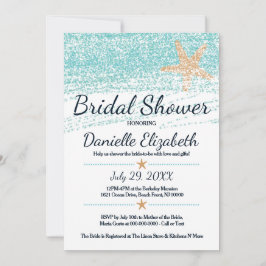 Beach Thated Starfish Inbjudningskort för möhippan