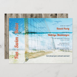 Beach Thated Studentfest High School Avslappnad Inbjudningar