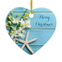Beach Theckans jul Ornaments Heart Starfish