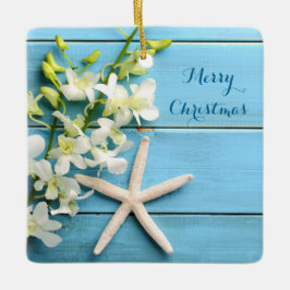 Beach Theckans jul Ornaments Square Starfish Julgransprydnad Keramik