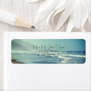 Beach Theme Adress Returadress Etikett