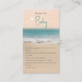 Beach Theme Bokar for Baby Shower Tilläggskort