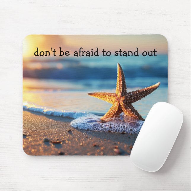 Beach Theme Inspirational Starfish Mousepad Musmatta (Med mus)
