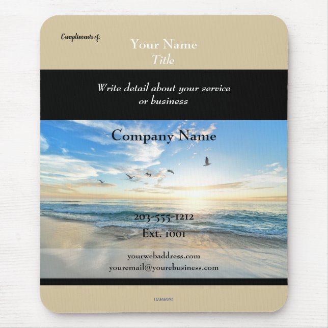 Beach Theme Promotional Mousepad HAMbyWG Musmatta (Framsidan)