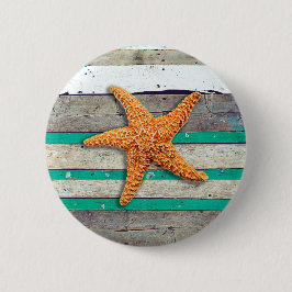 Beach Theme Starfish Bröllop Rustic Knapp