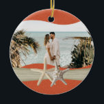 Beach Theme Starfish Photo Julgransprydnad Keramik<br><div class="desc">Beach-fotodekorerad keepsaké för semesterminnen,  bröllopsgåvor eller tillfälle. Lägg till ett eget favoritfoto och ändra texten på baksidan efter behov.</div>