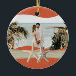 Beach Theme Starfish Photo Julgransprydnad Keramik<br><div class="desc">Beach-fotodekorerad keepsaké för semesterminnen,  bröllopsgåvor eller tillfälle. Lägg till ett eget favoritfoto och ändra texten på baksidan efter behov.</div>