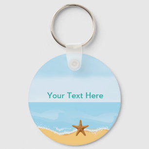 Beach Themes Starfish Coastal Keychains Nyckelring