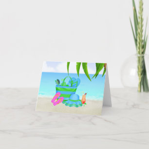 Beach Thinking Card med strandstolar Kort