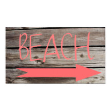 Beach this way Faux Wood